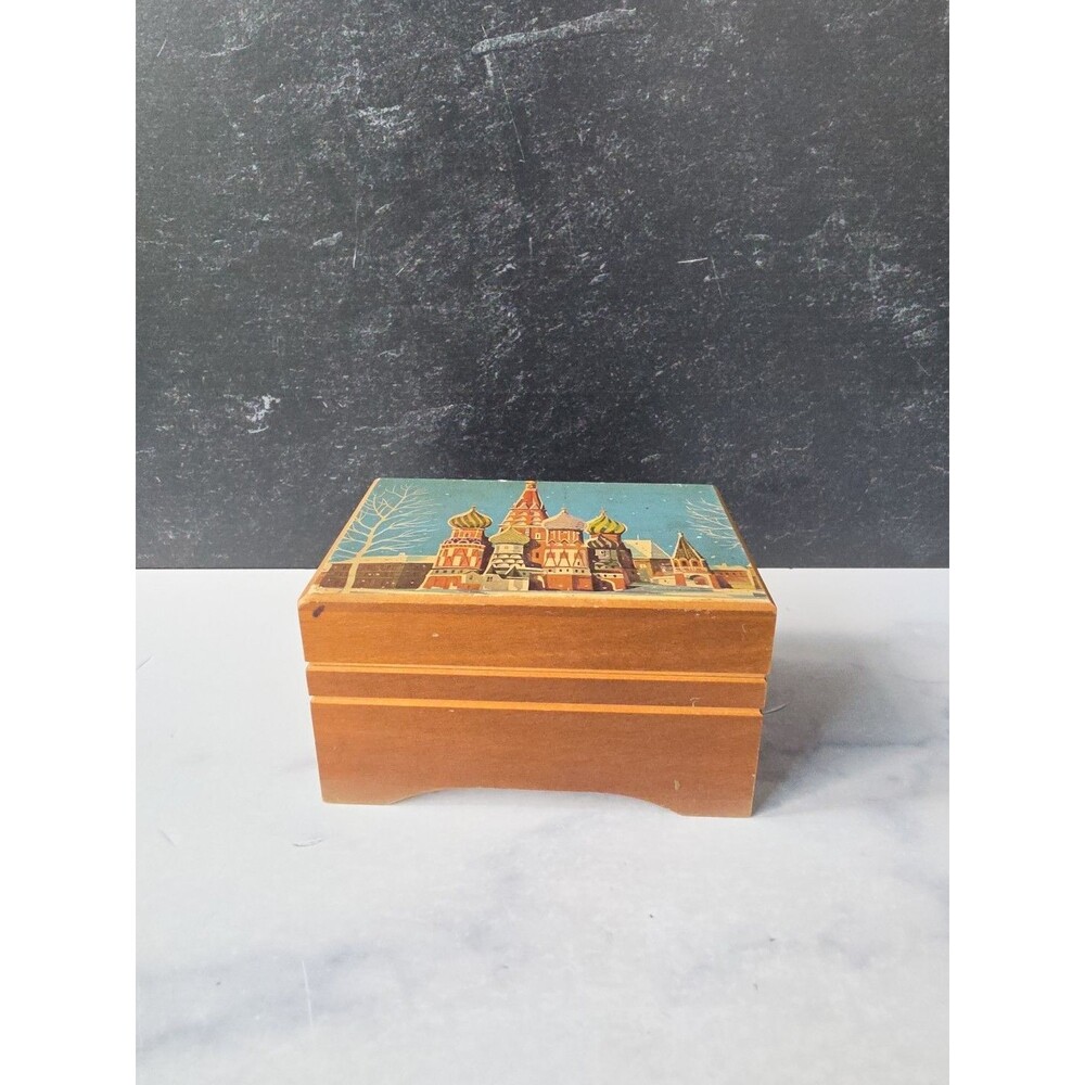 Vintage Wooden Music Box READ Description